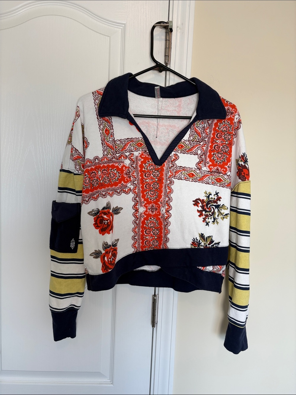 Free People Movement Overlapped Printed Floral Sweatshirt - Picture 2 of 7